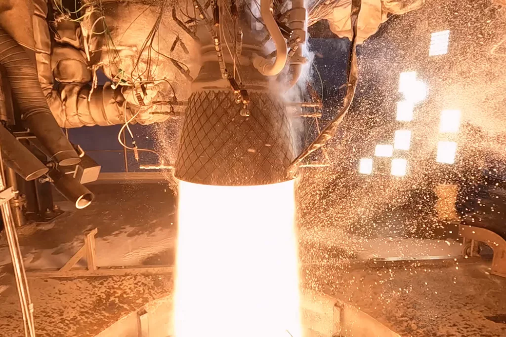 Testing a rocket engine. Credit: Isar Aerospace