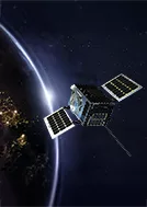 A satellite with the Earth in the background