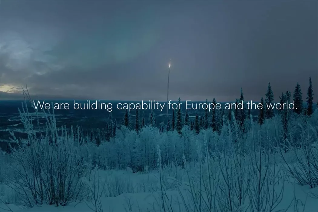 Rocket launch and a view of Esrange.