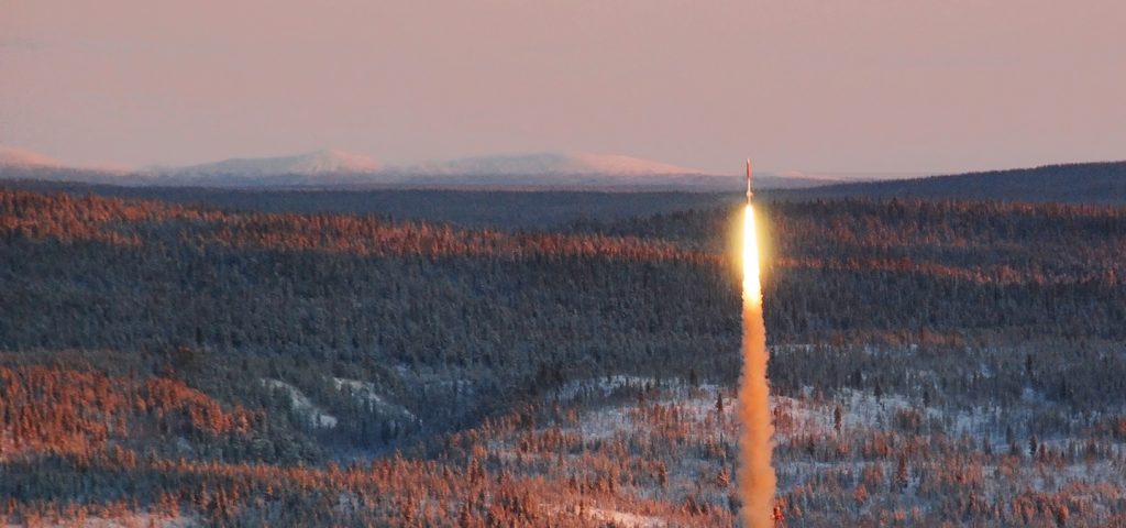 Rocket launch from Esrange