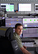 Person in a control room