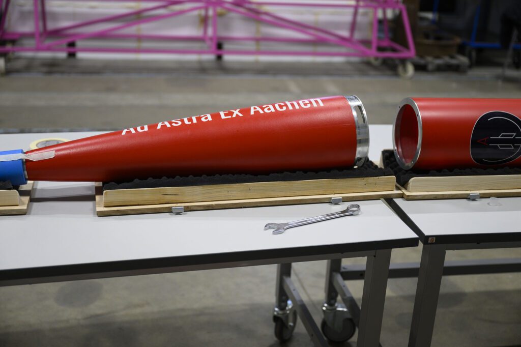STAHR rocket being prepared